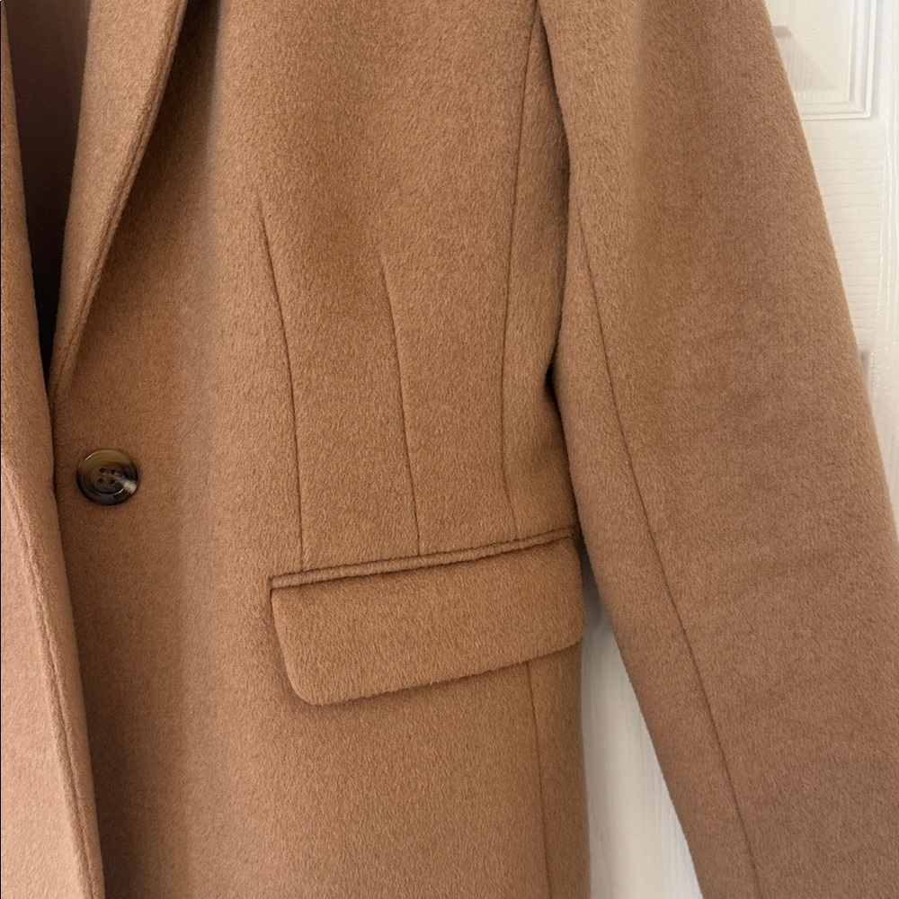 Anne Taylor Camel Single-Button Trench Coat - Picture 3 of 3